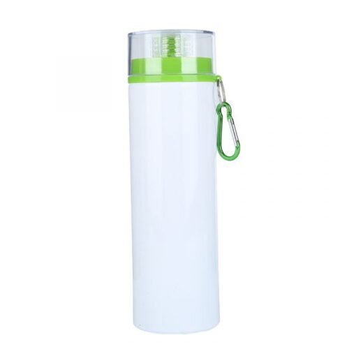 Aluminium Water Bottle – White/Green