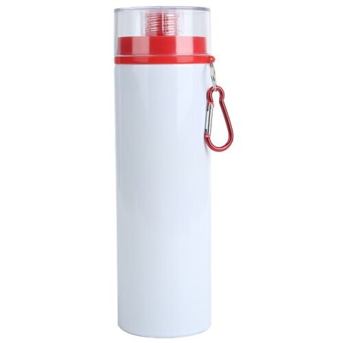 Aluminium Water Bottle White/Red